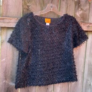 Ruby Rd. Black sheer top sz. 6 petite